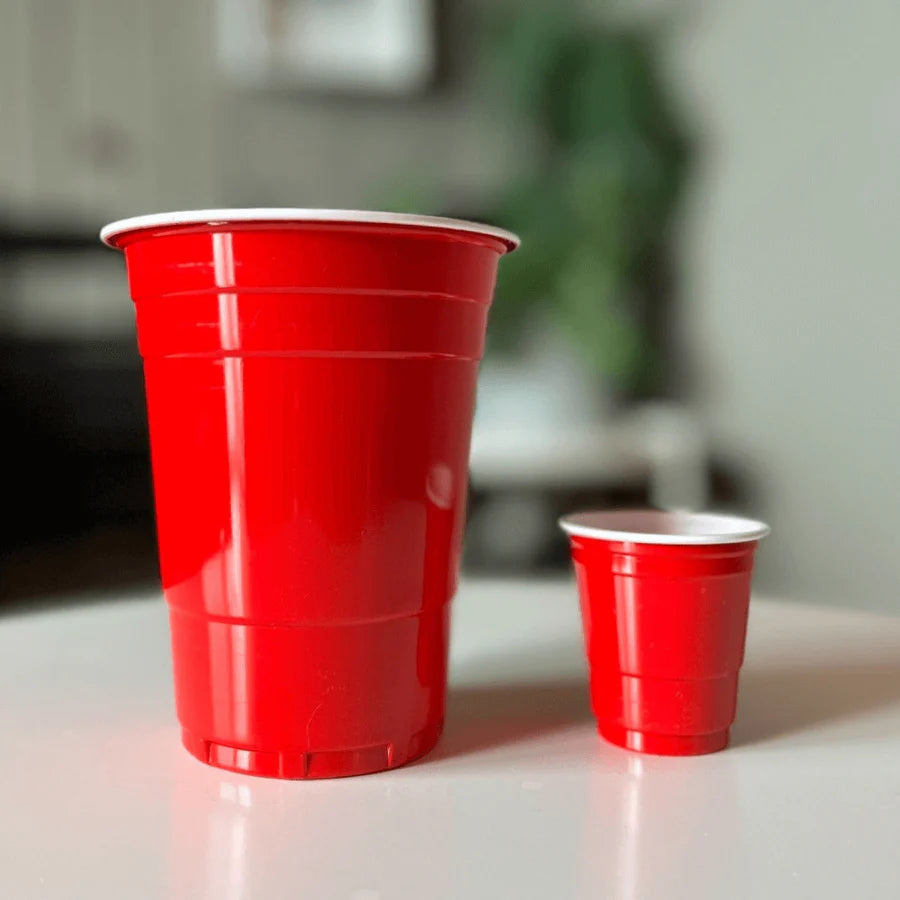 Rote Beer Pong Shot Becher - 100 Stk. Schnapsbecher