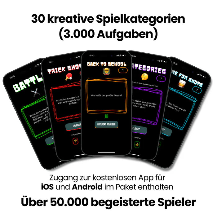 QR-Pong Set Pink - Beer Pong Becher