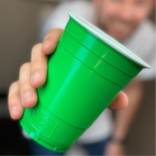 Grüne Beer Pong Becher - 50 Stk. grüne Plastikbecher