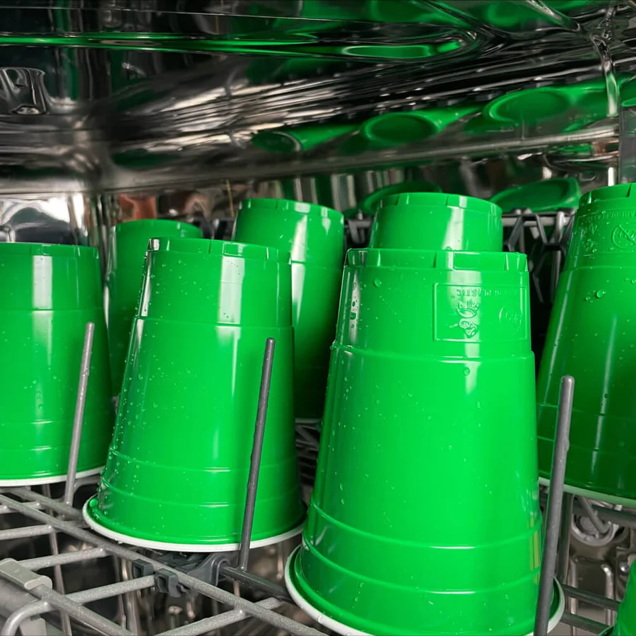 Grüne Beer Pong Becher - 50 Stk. grüne Plastikbecher