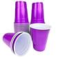 Lila Beer Pong Becher - 50 Stk. lila Plastikbecher