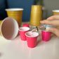 Pinke Beer Pong Shot Becher - 100 Stk. Schnapsbecher