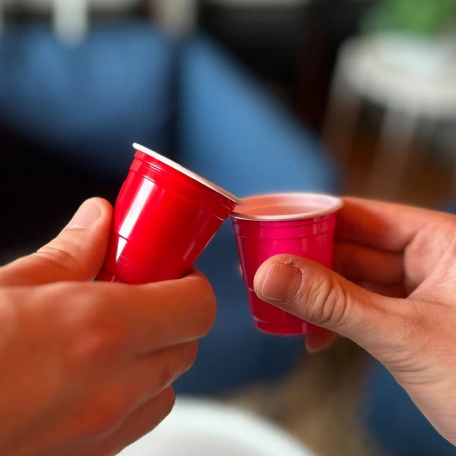 Pinke Beer Pong Shot Becher - 100 Stk. Schnapsbecher